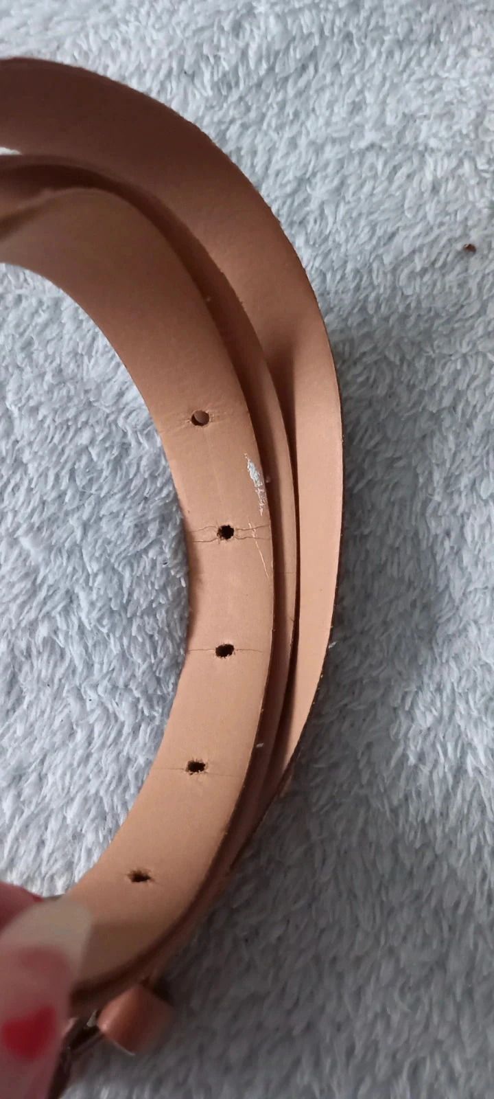 Ceinture beige marron en cuir 34 85cm – photo 2